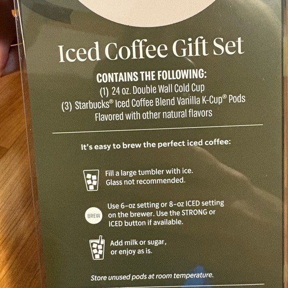 Starbucks holiday gift set red tumbler Iced Coffee Blend Vanilla K-Cup Pods - Picture 5 of 5